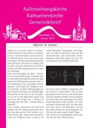 Gemeindebrief Dezember-Januar 2010/2011 - Evangelische ...