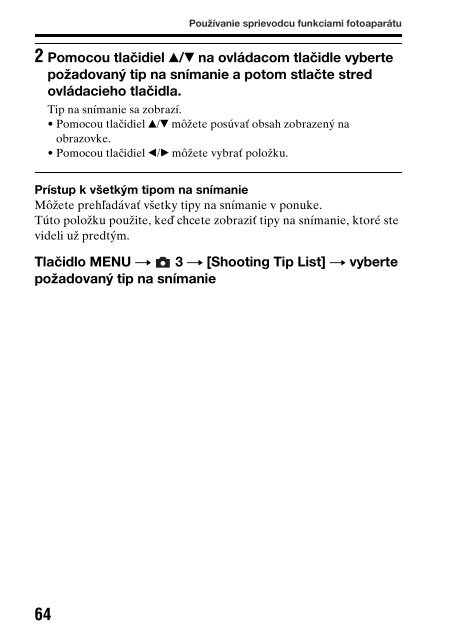 Sony SLT-A57M - SLT-A57M Consignes d&rsquo;utilisation Slovaque