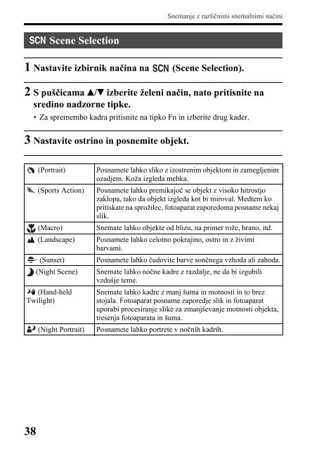 Sony SLT-A57M - SLT-A57M Mode d'emploi Slov&eacute;nien