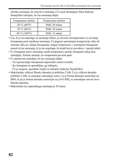 Sony SLT-A57M - SLT-A57M Mode d'emploi Slov&eacute;nien