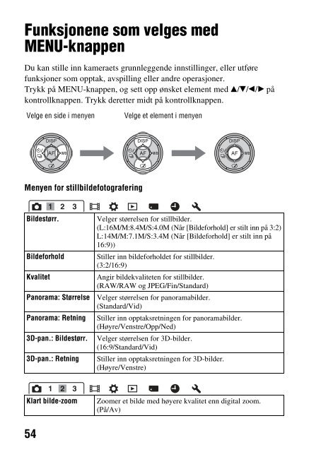 Sony SLT-A57M - SLT-A57M Consignes d&rsquo;utilisation Norv&eacute;gien