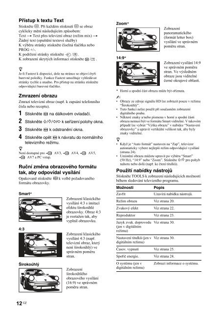 Sony KDL-32D2710 - KDL-32D2710 Mode d'emploi Tch&egrave;que