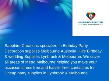 Cheap Party Supplies Melbourne
