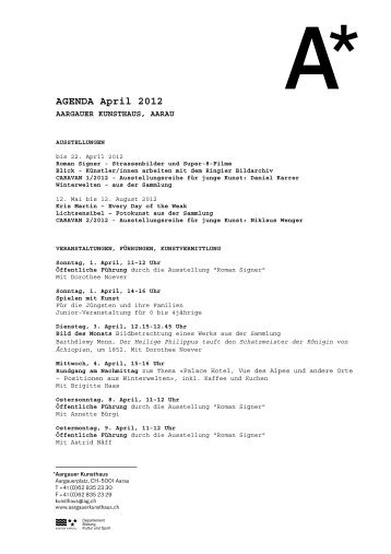 AGENDA April 2012