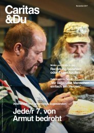 Jede/r 7. von Armut bedroht - Caritas&Du November 2017