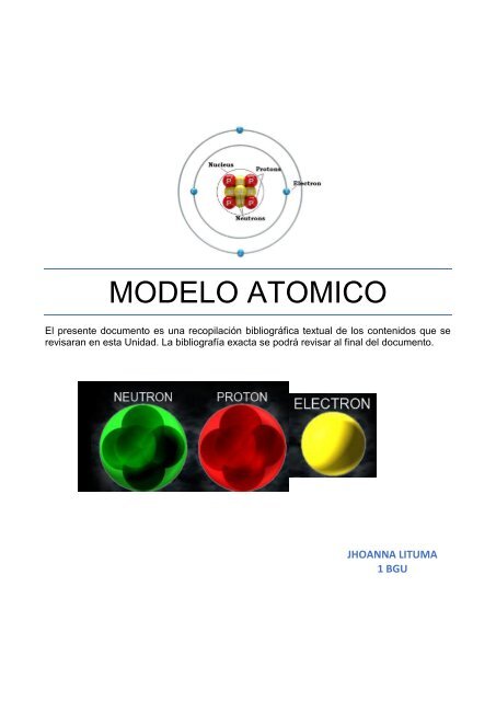 Anexo Teorico 3 Las Teorías Atómicas