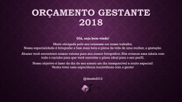 Orçamento Gestante