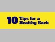 10 Tips to Help You Maintain a Healthy Back