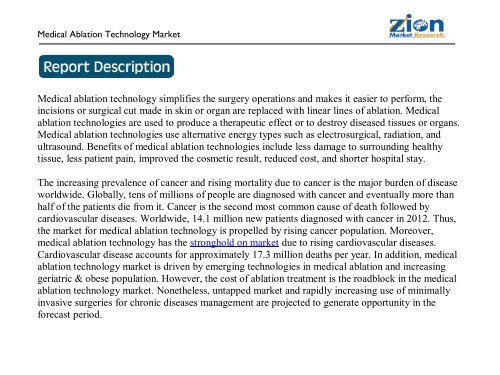 Medical Ablation Technology Market 