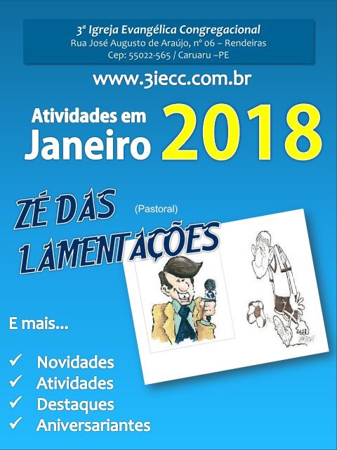 Programação do mês de Janeiro - 3ª IECC