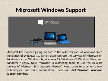 Microsoft Windows Technical Support Number 1-888-909-0535 