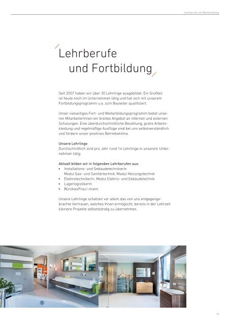 Unternehmensfolder Wieser + Scherer Zeller Haustechnik