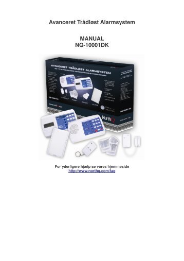 Avanceret Trådløst Alarmsystem MANUAL NQ-10001DK - NorthQ.com