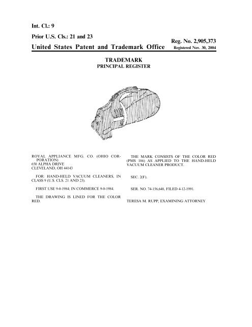 United States Patent and Trademark Office