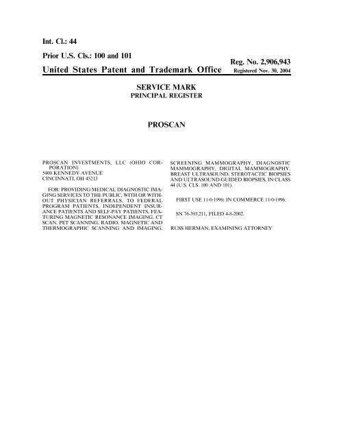 United States Patent and Trademark Office