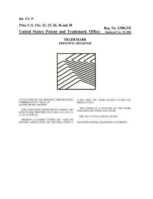 United States Patent and Trademark Office