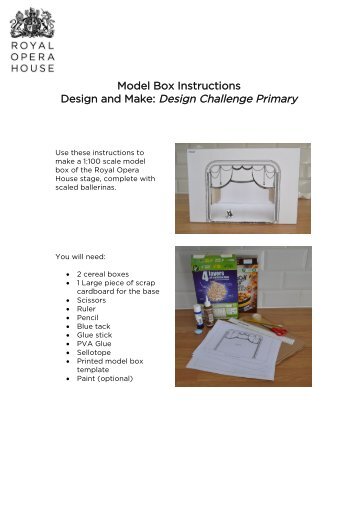 Cereal Box Model Box Instructions