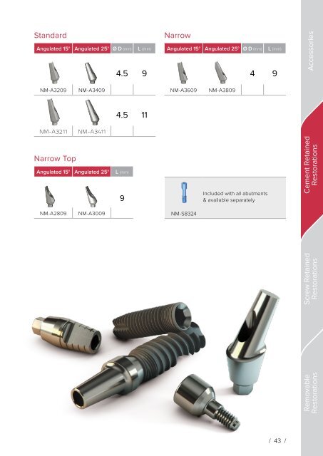 Noris Medical Dental Implants Product Catalog 2018