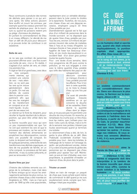 Adventiste Magazine - Nº 13 - Janvier / Février 2018 