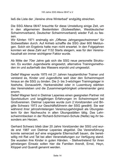 100 Jahre SSG Altena 08/47 e.V.