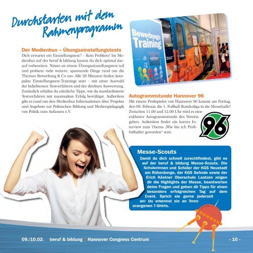 Messe-Guide zur beruf & bildung 2018 am 09./10. Februar im HCC Hannover