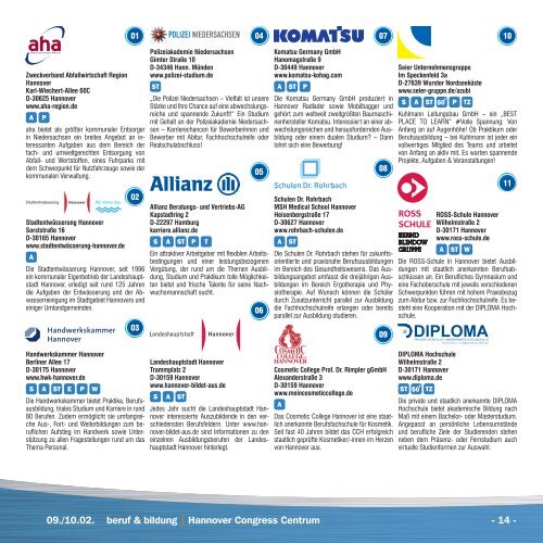 Messe-Guide zur beruf & bildung 2018 am 09./10. Februar im HCC Hannover