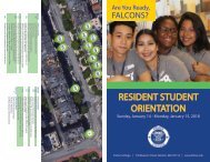 Orientation Resident Student Schedule Spring 2018