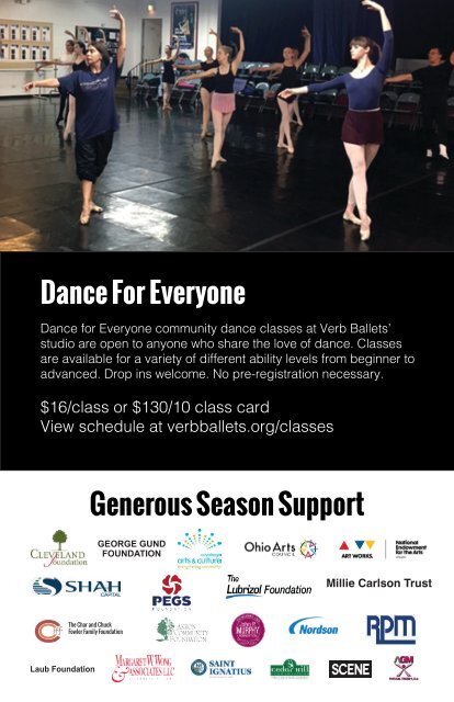 Verb Ballets 2017-18 Season Brochure