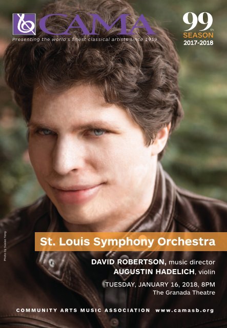 Program Notes – St. Louis Symphony – January 16, 2018 – CAMA