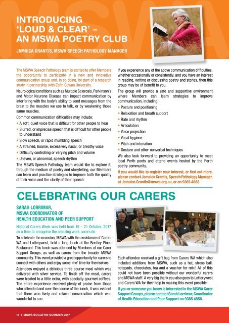 MSWA Bulletin Magazine Summer 17 