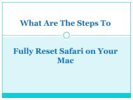 What Are The Steps To Fully Reset Safari on Your Mac