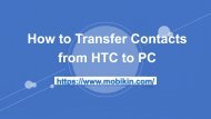 How to Transfer Contacts from HTC to PC