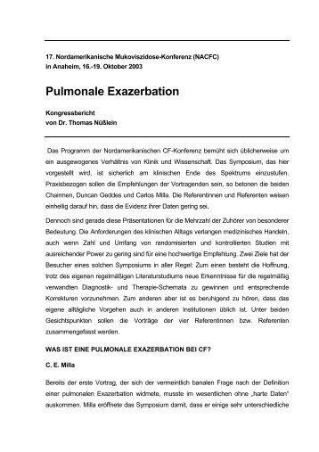 Pulmonale Exazerbation