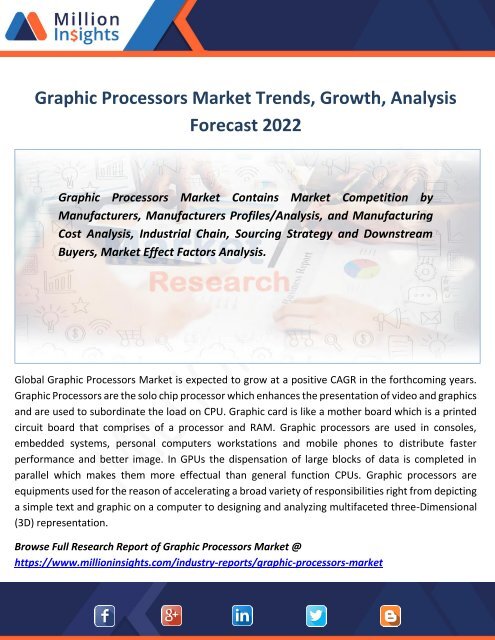 Graphic Processors Market Trends, Growth, Analysis Forecast 2022