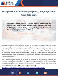 Manganese Sulfate Industry Segments, Size, Key Players From 2016-2021