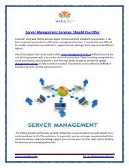 Server Management Services  Should You Offer