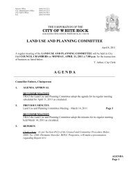 land use and planning committee - City of White Rock