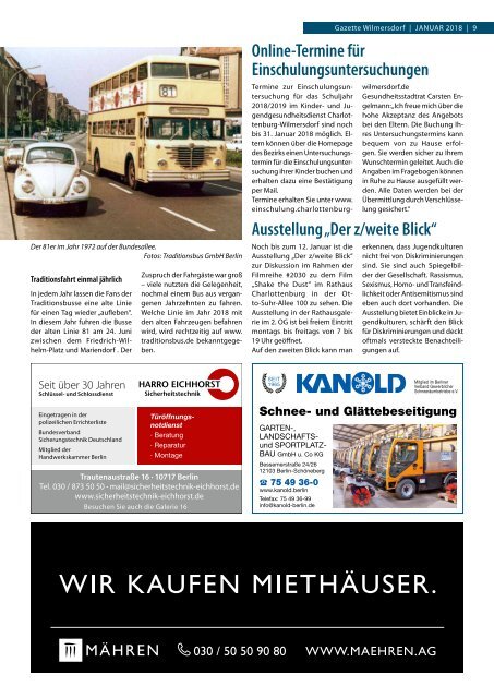 Gazette Wilmersdorf Nr. 1/2018