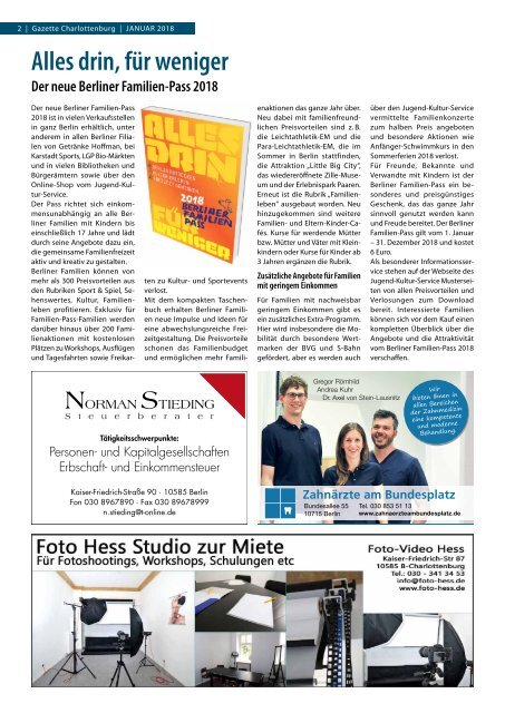 Gazette Charlottenburg Nr. 1/2018