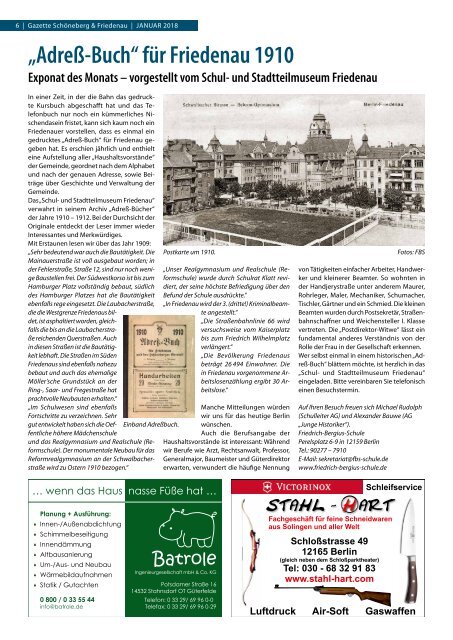Gazette Schöneberg & Friedenau Nr. 1/2018