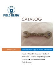 Field Ready 3DP Catalog 11 Nov 16