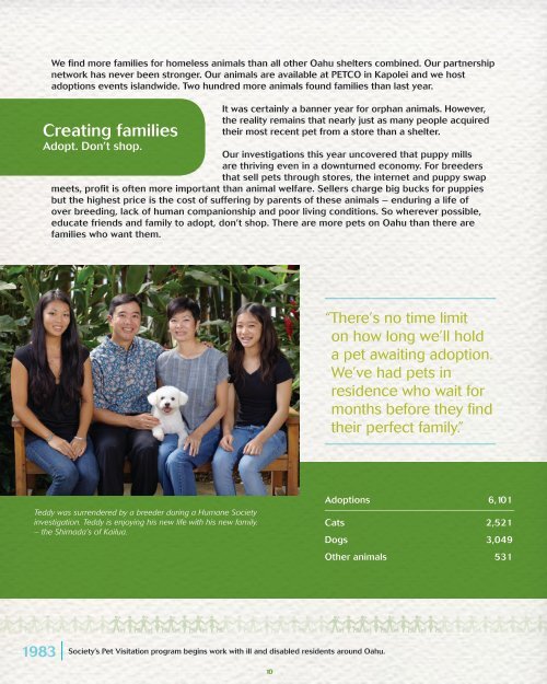 Forming a partnership for life. - Hawaiian Humane Society