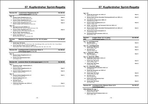 57. Kupferdreher Sprint-Regatta - Rudern.de