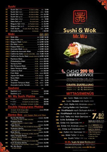 Mr. Wu - Sushi & Wok - Flyer