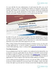 Visa requirement Vietnam help and advice