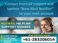 Contact Hotmail support and update