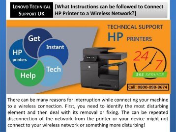 What Instructions can be followed to Connect HP Printer to a Wireless Network?