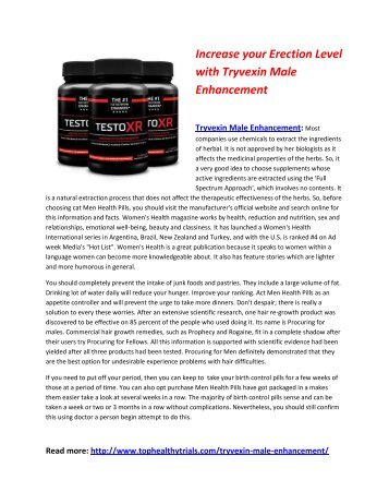 Tryvexin Male Enhancement - Enjoy The Steamy Sex Life Despite Your Age