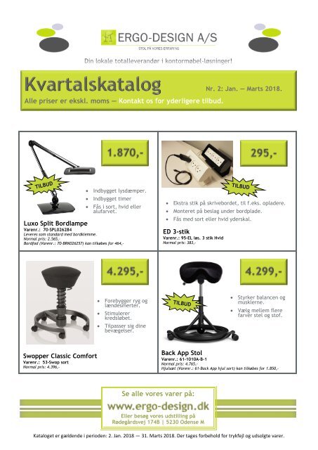 Kvartalskatalog nr. 2, Jan., Feb., Marts 2018