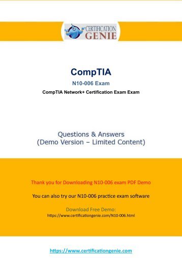 CompTIA N10-006 Exam Questions - Guaranteed Success